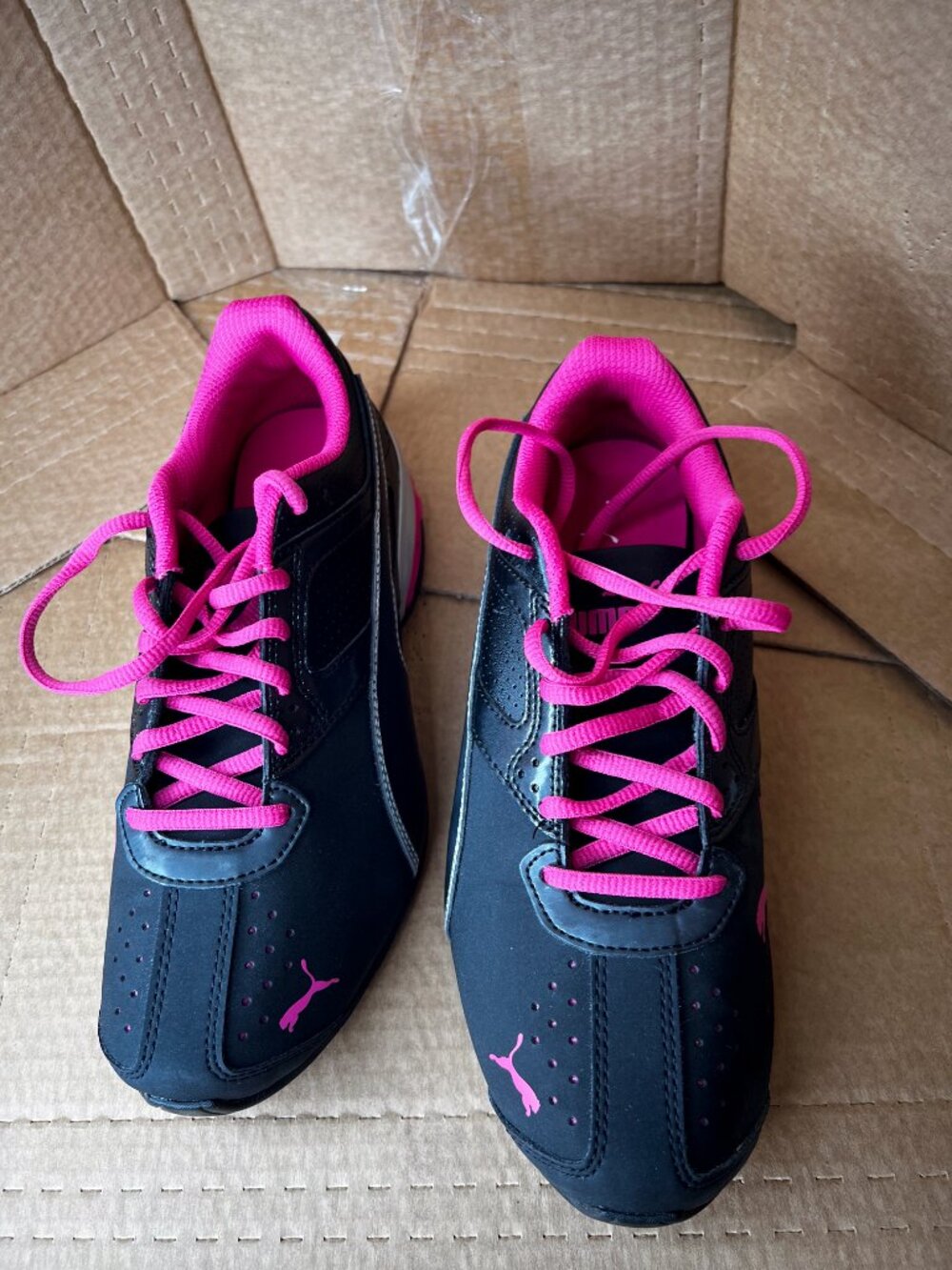 PUMA Tazon 6 FM Women’s Sneakers Size 8 Black Beetroot Purple VGC With Box - Picture 8 of 11
